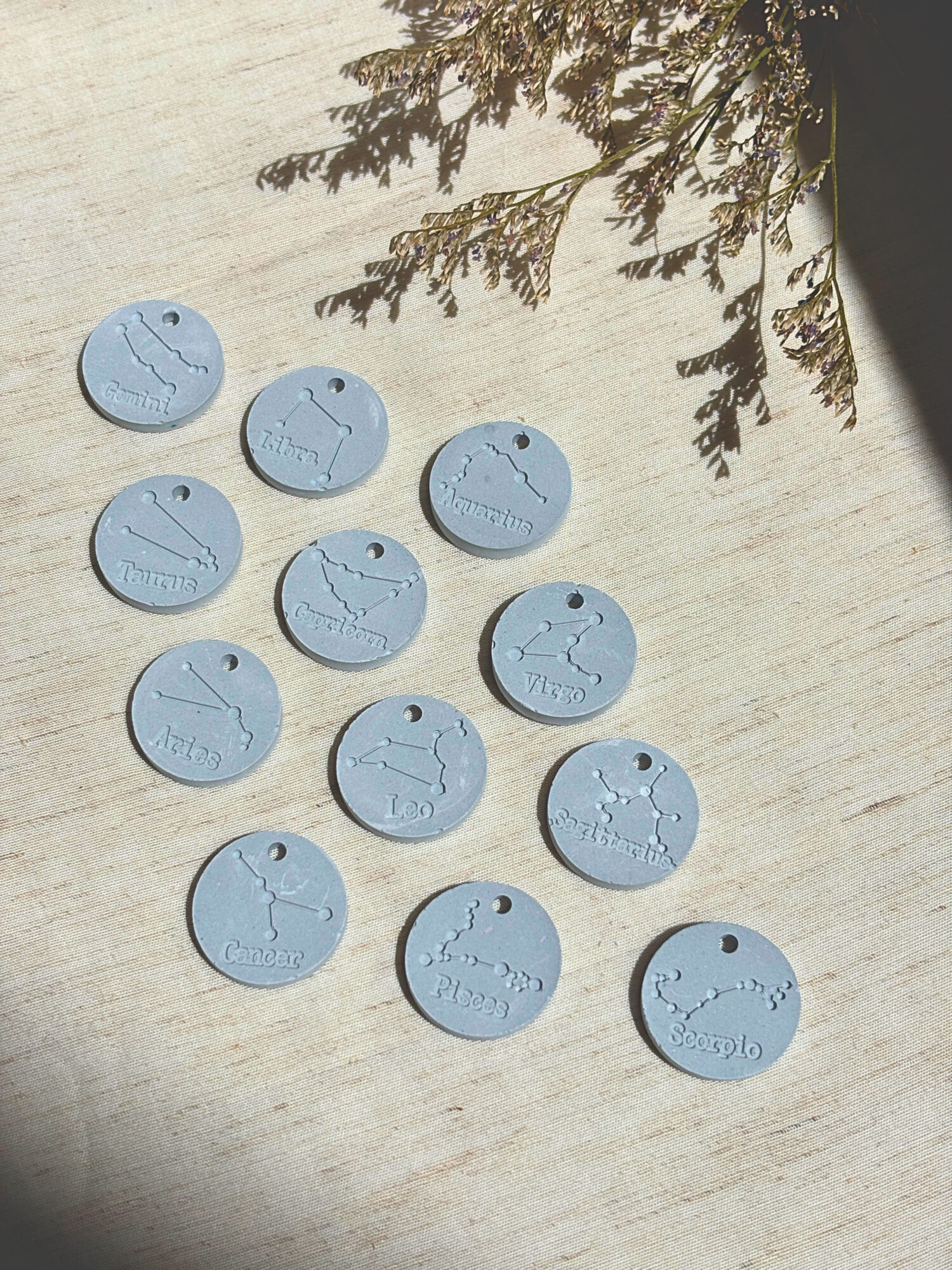 【擴香石】12星座擴香吊飾．隨身香水