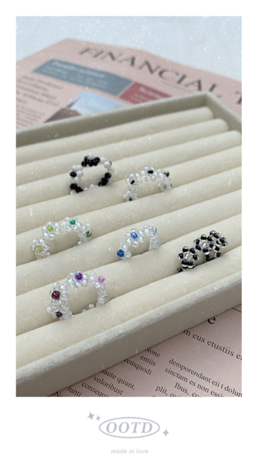 【日系串珠系列】花珠．戒指