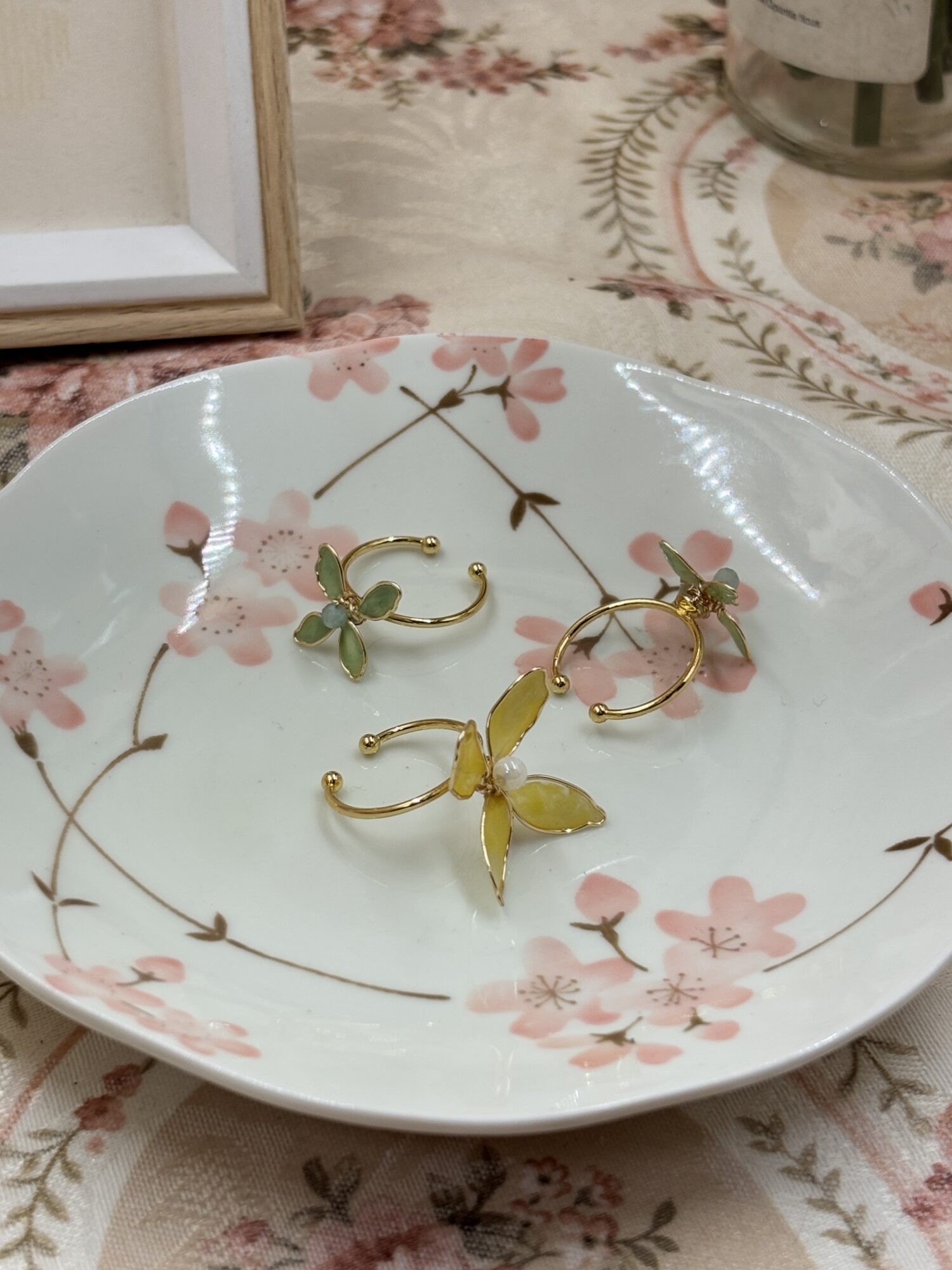【水晶花】金羽蝶．戒指