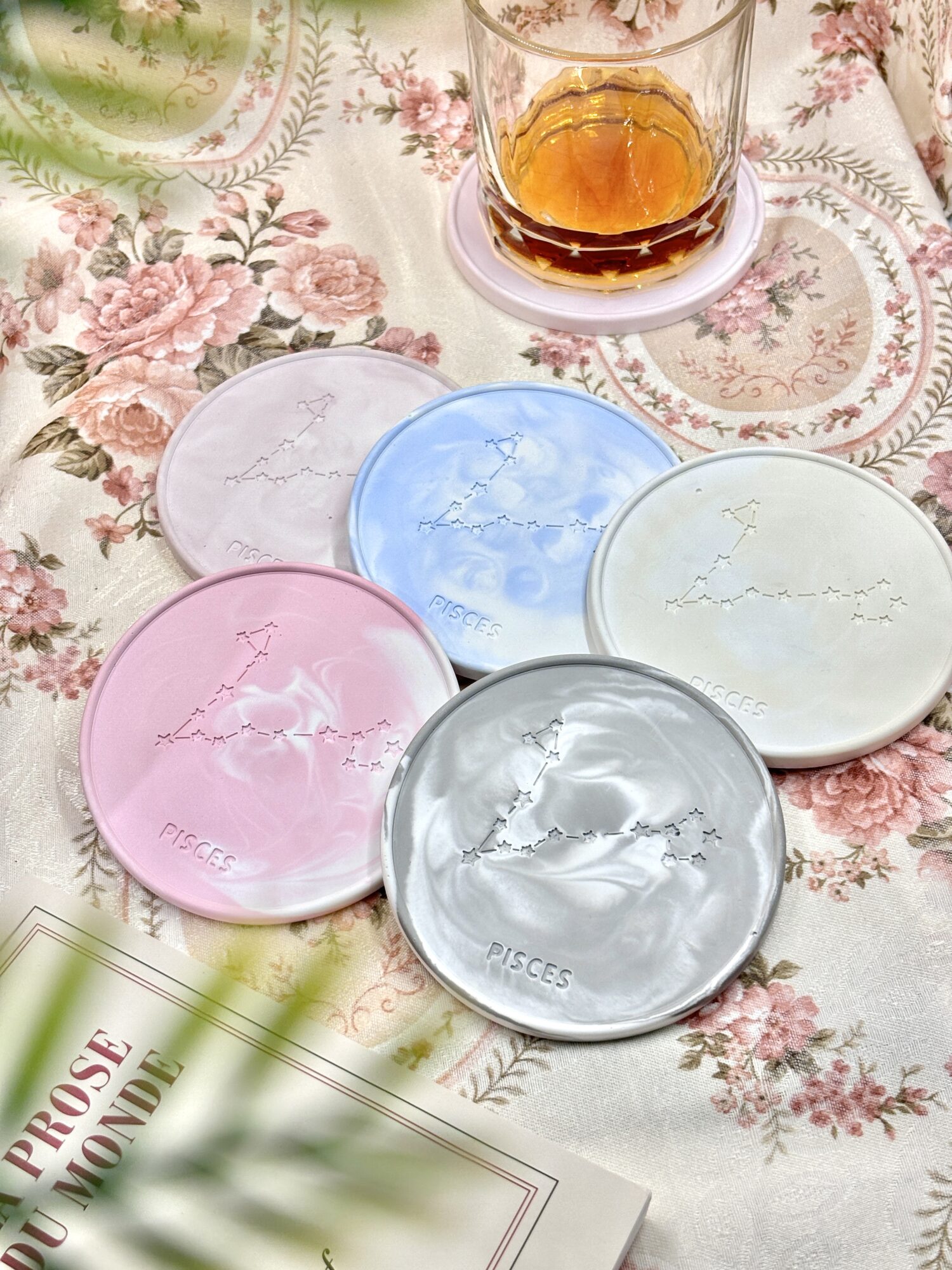 【擴香石】12星座擴香石．兩用杯墊